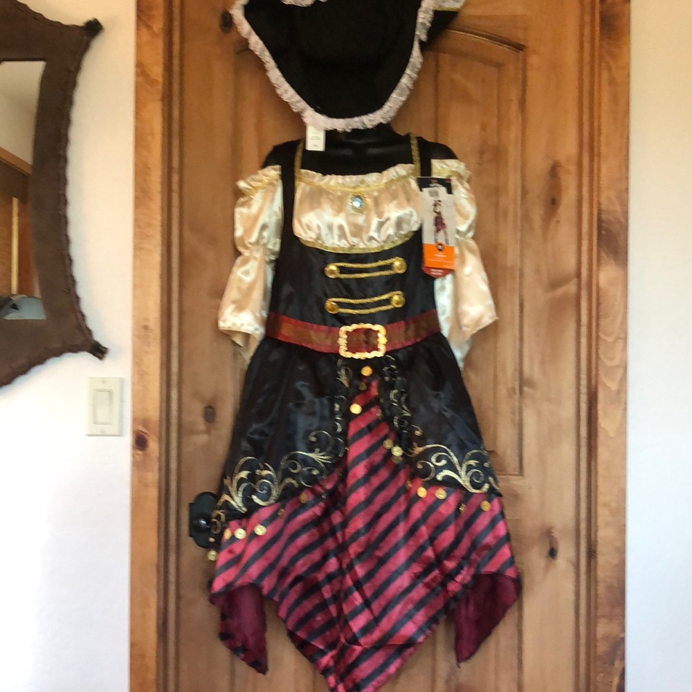 NWT Halloween Pirate Costume-Hat & Tights